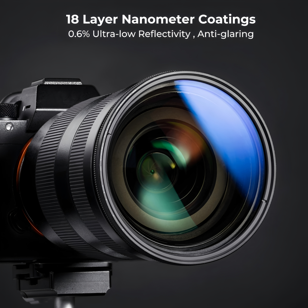 K&f Concept Nano-C ND2-ND32 (1-5 Stops) ฟิลเตอร์ ND ตัวแปรเคลือบ 18 ชั้น (37mm-82mm)