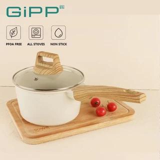 GiPP หม้อนม หม้อต้มพร้อมฝาปิด เหมาะสําหรับเตาแก๊สและเตาแม่เหล็กไฟฟ้า 16/18 ซม.