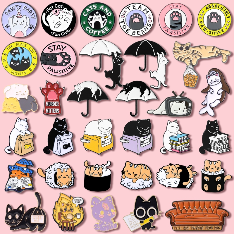 เครื่องประดับ เข็มกลัด รูปอุ้งเท้าแมว ดาวเคราะห์ ดวงจันทร์ ดาวเคราะห์น่ารัก เหมาะกับของขวัญ สําหรับตกแต่งเสื้อเชิ้ต กางเกงยีน มี 50 แบบ