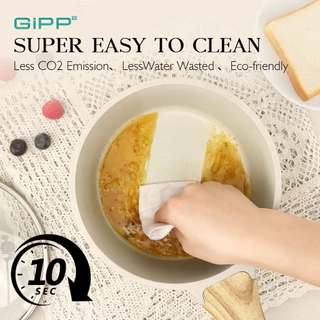 GiPP หม้อนม หม้อต้มพร้อมฝาปิด เหมาะสําหรับเตาแก๊สและเตาแม่เหล็กไฟฟ้า 16/18 ซม.