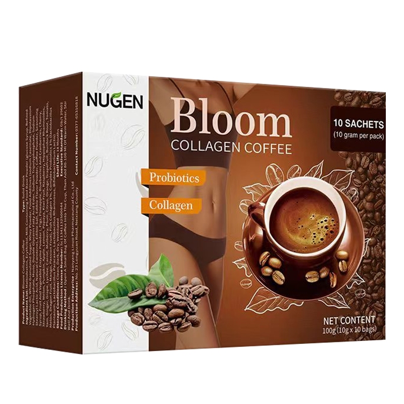 100% Organic Bloom Collagen Coffee Beauty Weight Loss 100% original Slimming Coffee penged White Cof