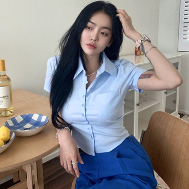 Laterme เสื้อเชิ้ตแขนสั้น แฟชั่นฤดูร้อน สําหรับผู้หญิง