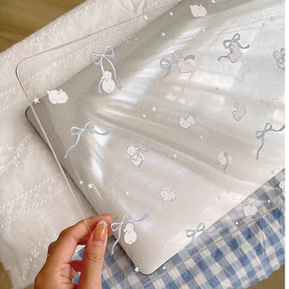 น่ารัก Rabbite & Bows Sparkling Case สําหรับ 2026 Macbook Neo A3404 Pro14 M5 A3434 Air13 M5 A3449 Air15 M5 A3448 Air13 M2 A2681 M3 A3 A3 A4 A13 M4 A13 M3