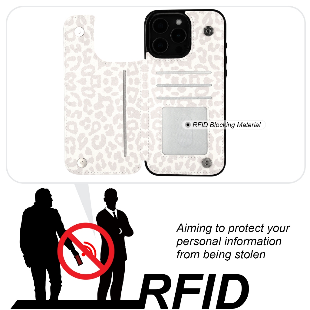 เคสกระเป๋าสตางค์ iphone 16 Flip Leather Wallet Case Card Holder เข้ากันได้กับเคส iPhone - รูปที่ 2