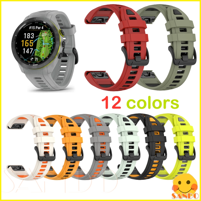 สาย Garmin Approach S70 42mm smart watchสายรัดซิลิโคนอ่อนนุ่มGarmin Approach S70 42mm เปลี่ยนสายรัดข