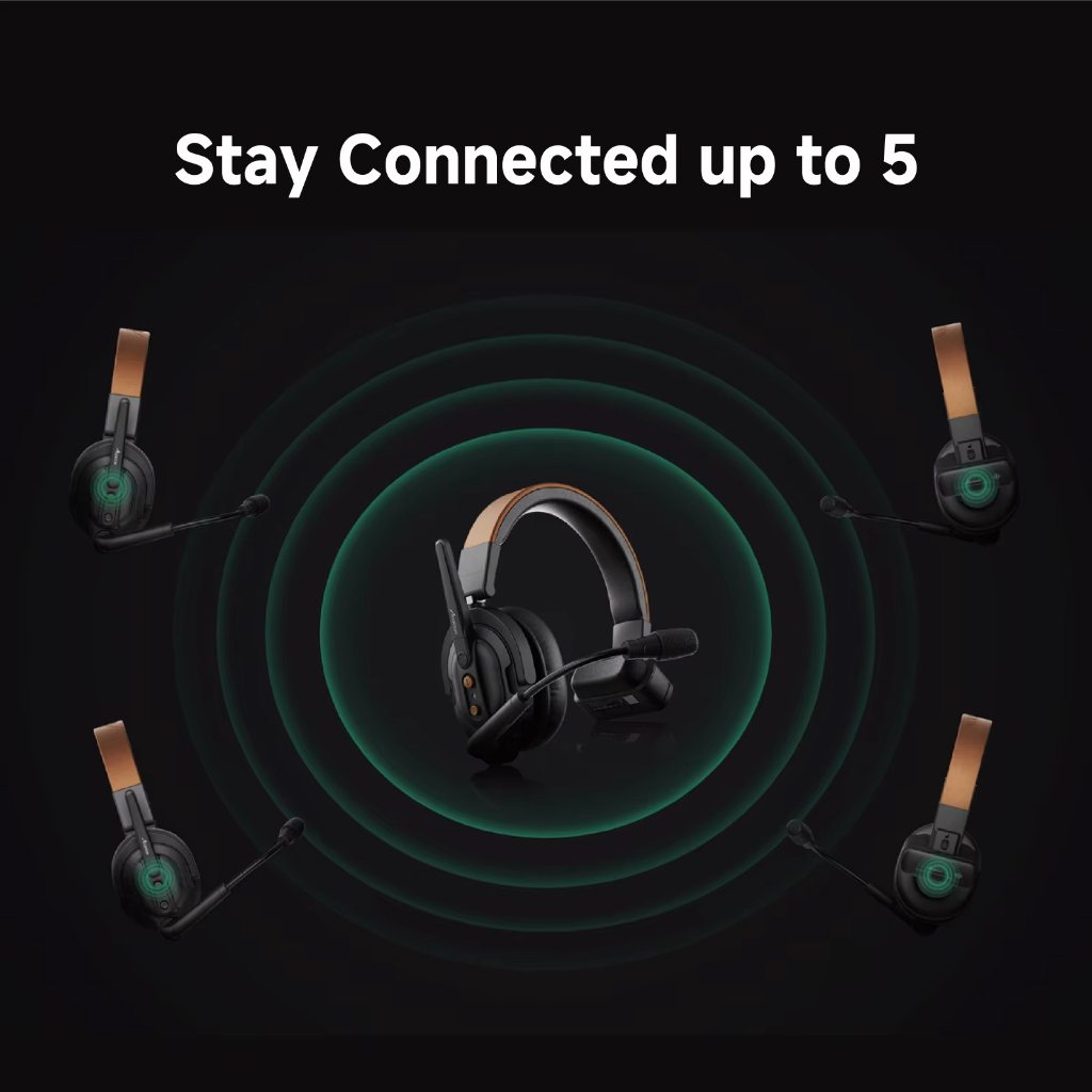 Accsoon CoMo SE 2.4GHz Full-duplex ชุดหูฟังไร้สายหูฟังสื่อสารอินเตอร์คอมระบบหูฟังพูดคุย 400m ENC 1V4