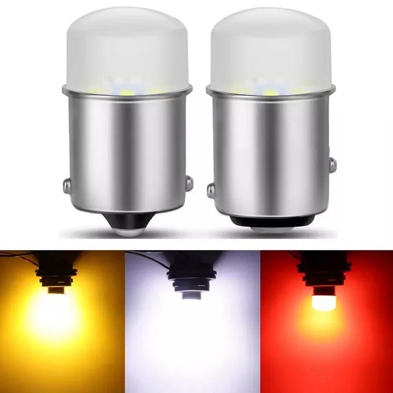 1x P21W 5W หลอดไฟ Led 1156 1157 BA15S BAU15S BAY15D Led รถสัญญาณโคมไฟ R5W R10W DRL ไฟวิ่งกลางวัน 12V อัตโนมัติสีขาวสีแดง