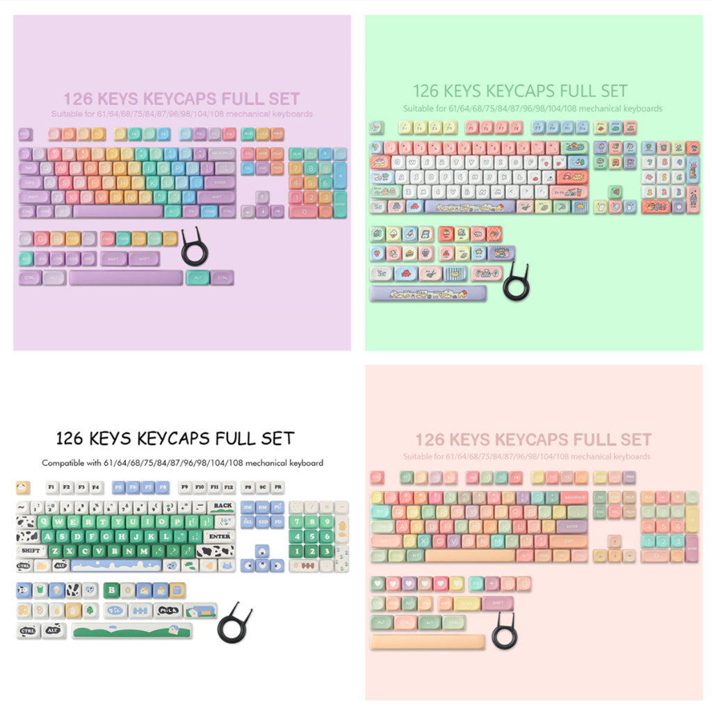 Gmk MOA Profile Keycaps 126 คีย์ PBT Keycaps DYE-SUB ส่วนบุคคล GMK Keycap สําหรับคีย์บอร์ดแบบกลไก