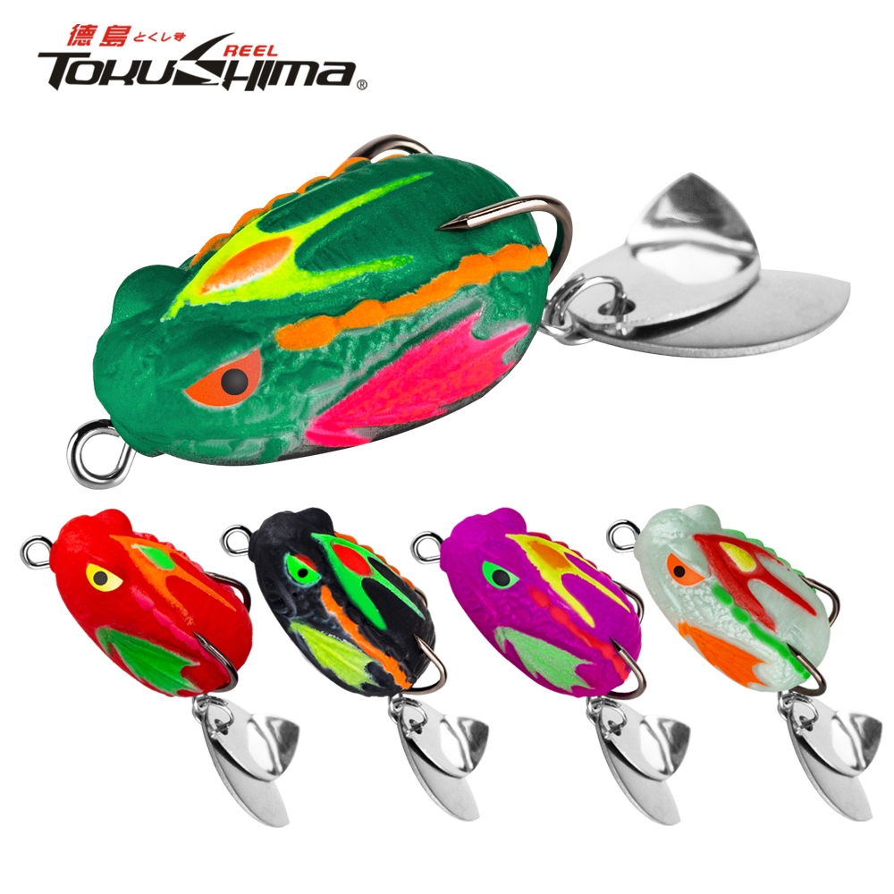 สีสัน Joker Frog Lure 3 ซม./4g เหยื่อพลาสติกอ่อน Dual Bright Sequins และตะขอคู่ประดิษฐ์ Ray กบ Lure น้ําด้านบนสําหรับ Bass Snakehead