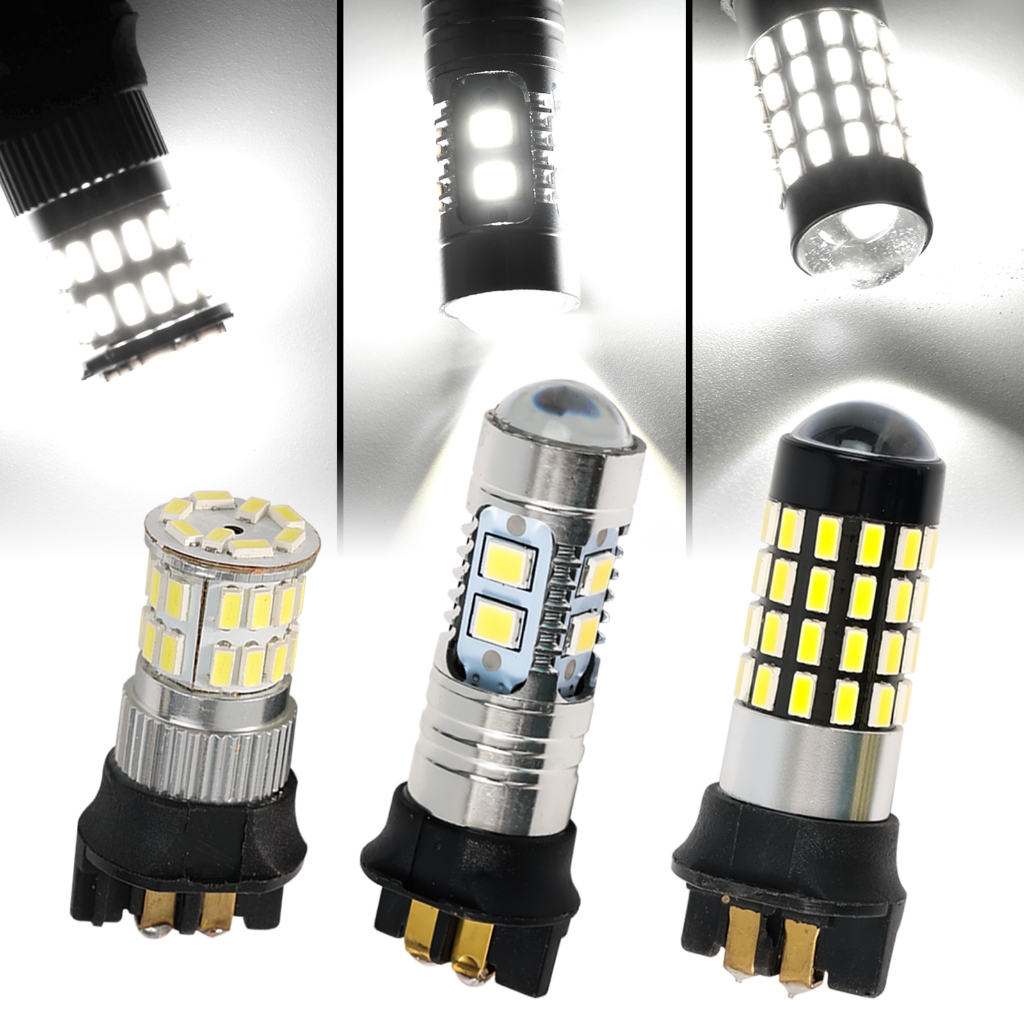 2pcs PW24W PWY24W 3 ประเภทหลอดไฟ LED DRL กลางวันวิ่งที่จอดรถหมอกโคมไฟไฟเลี้ยวไฟสัญญาณ Canbus Univers