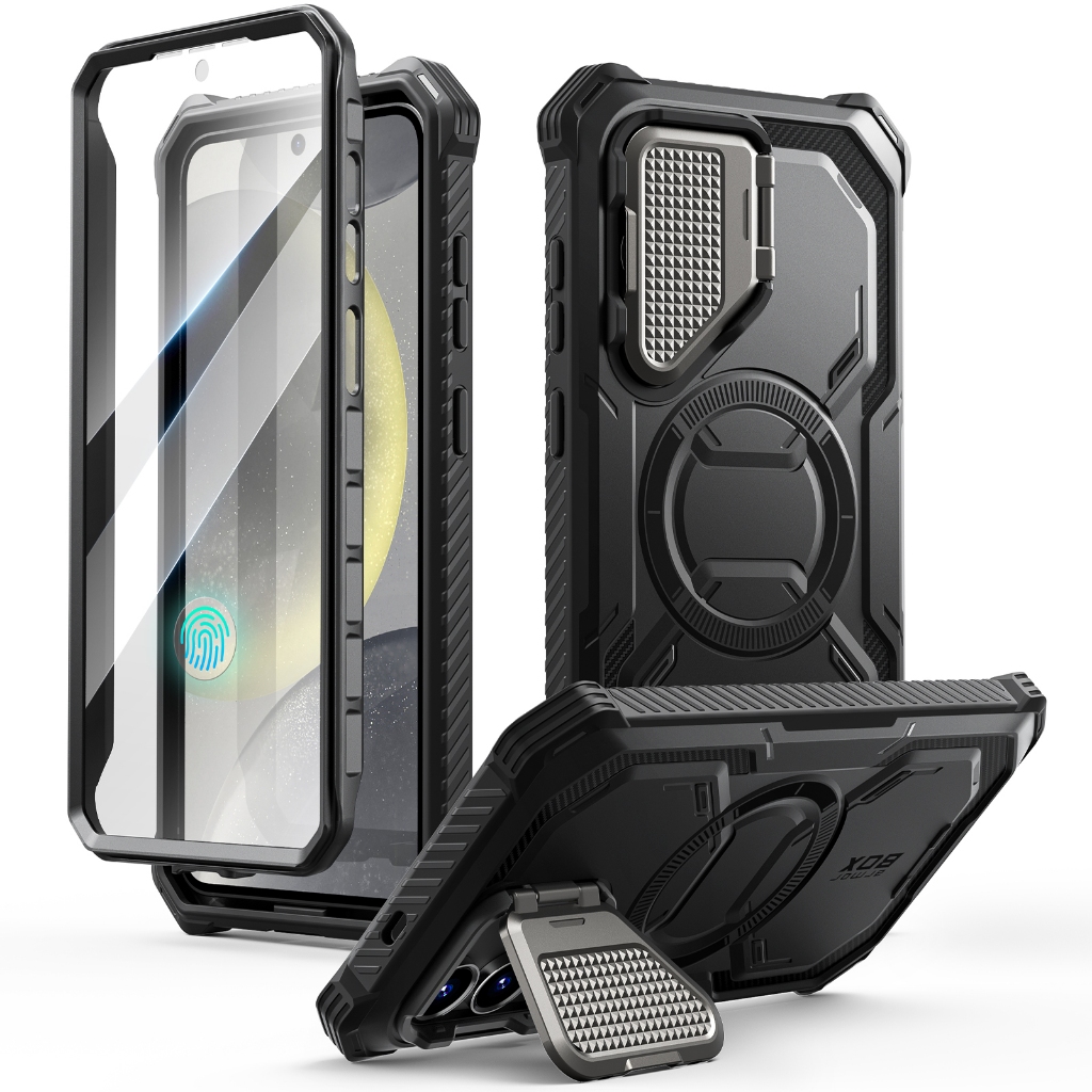 SAMSUNG I-blason ArmorboxสําหรับSamsung Galaxy S25 Plusกรณีพร้อมฝาครอบกล้องรองรับMagS@feในตัวป้องกันหน้าจอFull Bodyเกรดทหารป้องกันที่ทนทานเคสโทรศัพท์แม่เหล็ก – โปรปัง