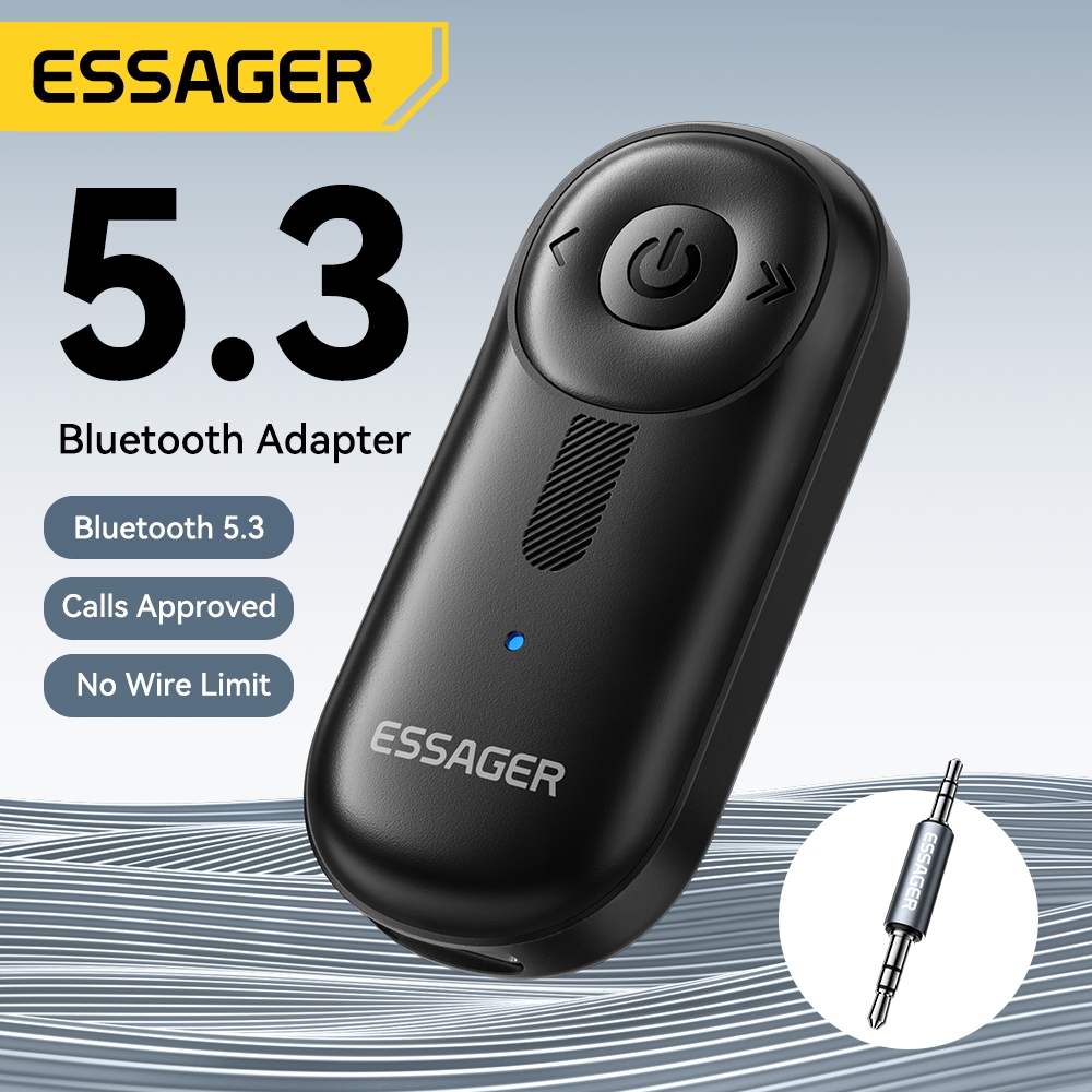 อะแดปเตอร์บลูทูธ Essager 5.3 ไมโครโฟนในตัวคุณภาพไฮไฟเสียงที่ชัดเจน