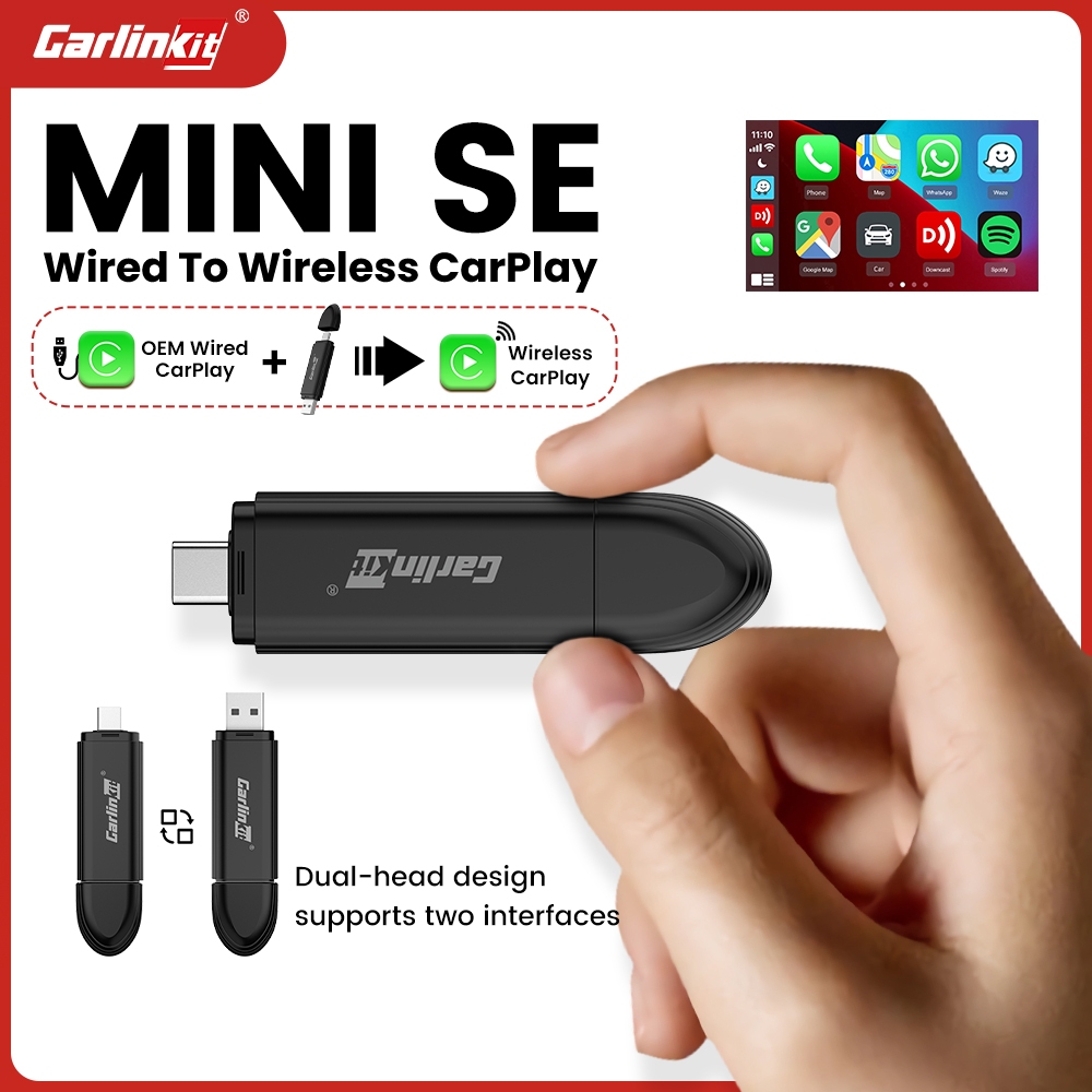 Carlinkit ใหม่ Mini SE USB Pendrive สไตล์ไร้สาย CarPlay อะแดปเตอร์สําหรับรถยนต์แบบมีสาย CarPlay