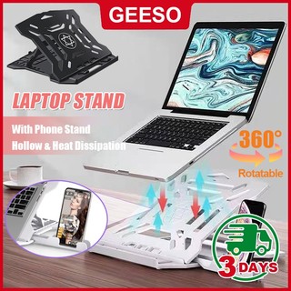 GEESO Laptop Stand With Phone Holder Portable 2 IN 1 360° Adjustable Laptop Holder Desktop Laptop Bracket 电脑支架 笔记本支架