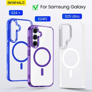 SAMSUNG BKWHALEแม่เหล็กโปร่งใสเคสโทรศัพท์สําหรับSamsung Galaxy A57 A16 A17 A26 A36 A37 A56 A55 S25FE A15 4G 5G S24FE S23FE S24 + S25 + S26 S23 FEสี