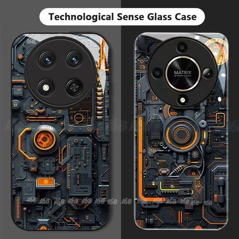 เคส Honor X9C X9B X9A 400 5G เคส Honor 400 Pro X7D X7C X8B X8C Magic 7 Pro 200 X9C Smart เคสโทรศัพท์กันกระแทกพร้อมเลนส์ป้องกันเลนส์กล้องฝาครอบแผงวงจร PCBA ฝาครอบโทรศัพท์สําหรับผู้ชายเด็กนักเรียน