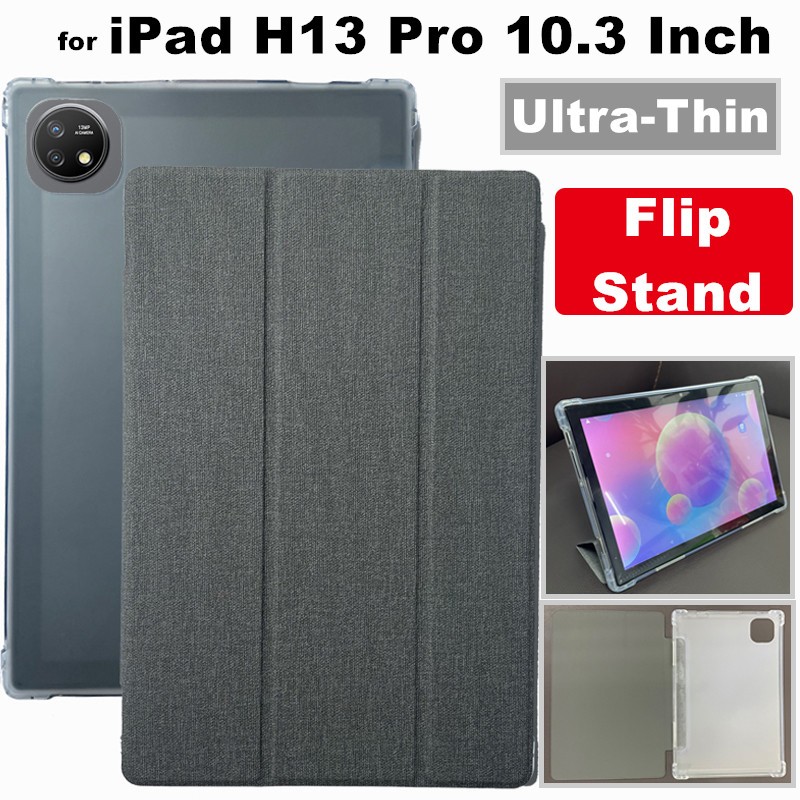 for iPad H13 Pro H13Pro 10.3 Inch 2024 Faux Leather Flip Case Cover with Stand Up Function Cove Prot