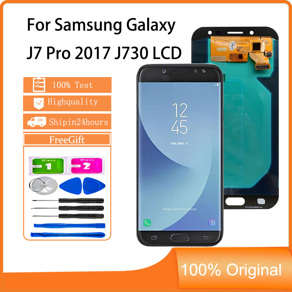 สําหรับจอแสดงผล AMOLED Samsung Galaxy J7 PRO J7 2017 J730 J730G J730G/DS SM-J730 เปลี่ยนหน้าจอสัมผัส