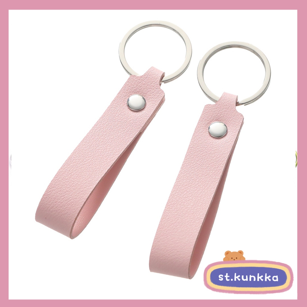 St.kunkka 3 * 11 ซม . 1/5 ชิ ้ นพวงกุญแจหนัง PU หลายสีพวงกุญแจจี ้ หนังธุรกิจของขวัญสายกุญแจรถ