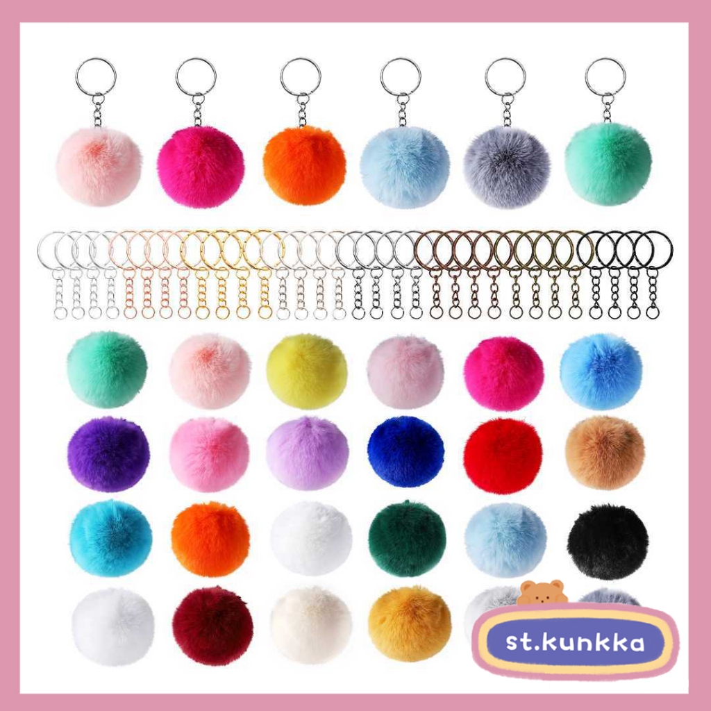 St.kunkka 3-5 ชิ้น Fur Ball เครื่องประดับ 3 ซม./8 ซม./5 ซม. Rex กระต่าย Fur Ball pom ขนสัตว์ Ball เครื่องประดับ DIY อุปกรณ์เสริม