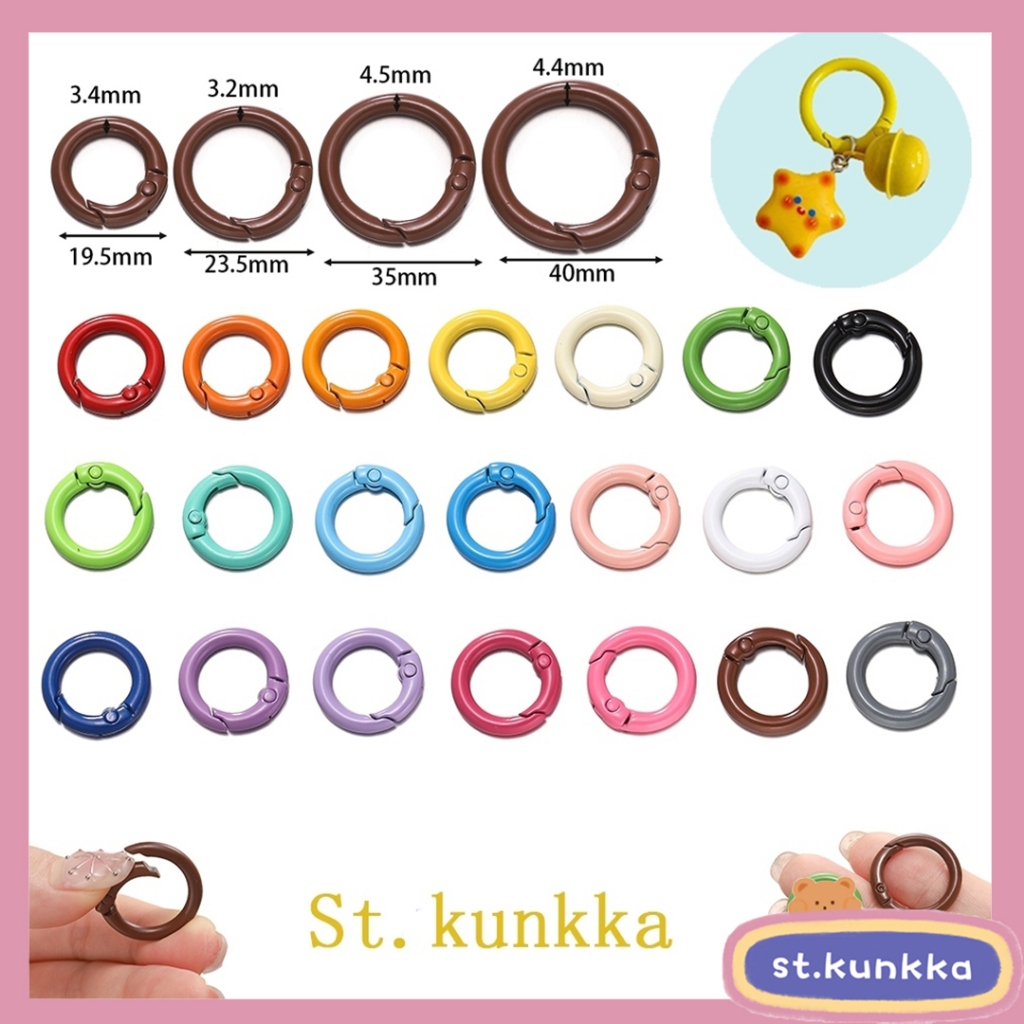 St.kunkka 5pcs สังกะสีอัลลอยด์สีลูกกวาดพวงกุญแจโลหะจี้ประมาณ 3.4 * 19.5 มม.DIY จี้อุปกรณ์เสริมวัสดุลักษณะเรียบสําหรับเครื่องประดับ DIY ทําพวงกุญแจตะขอ