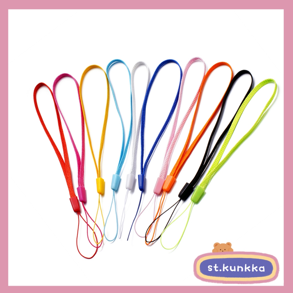 St.kunkka 10-20 ชิ้นเชือกเส้นเล็กโทรศัพท์มือถือ 17 ซม. เชือกไนลอนสีสันสดใสสําหรับ DIY โทรศัพท์มือถือ Charm ทํา