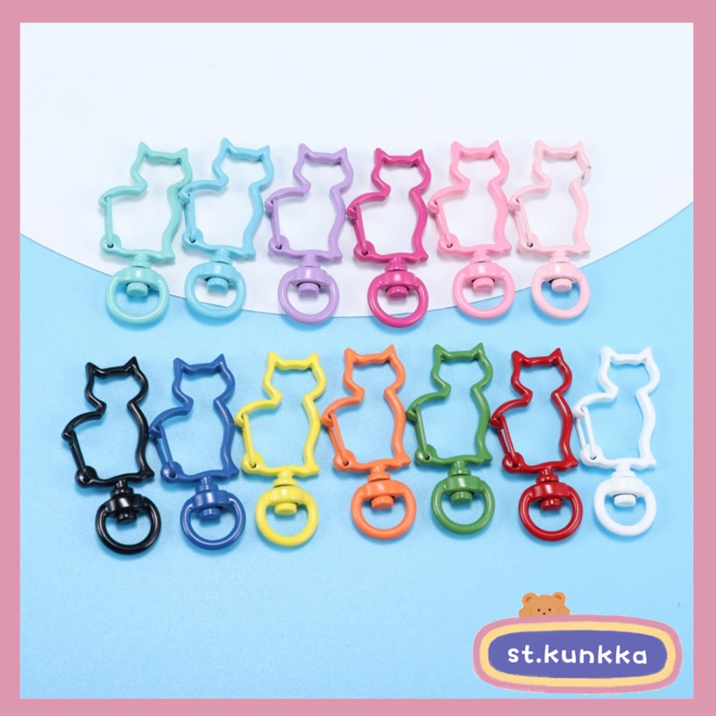 St.kunkka 5 ชิ้นพวงกุญแจโลหะสไตล์ต่างๆจี้หัวเข็มขัดสีพวงกุญแจสําหรับ DIY Key จี้ของที่ระลึก ตะขอกล้ามปู