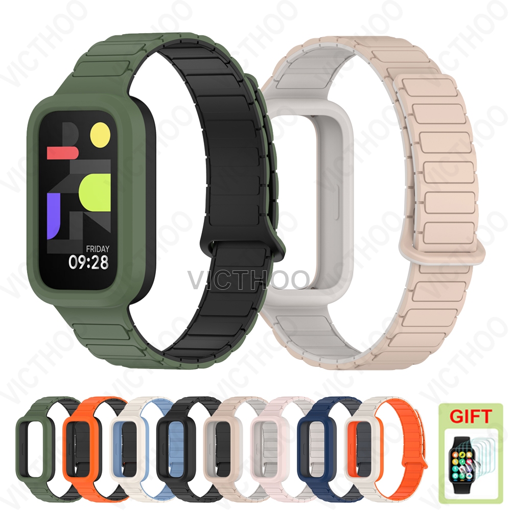 สายรัดซิลิโคนที่ทนทานสําหรับ Xiaomi Smart Band 9 Active / Redmi Smart Band 3