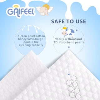 【ซื้อ 3 แถม 3】GAIFEEL ผ้าเช็ดเปียกกลิ่นนมวัว ผ้าเช็ดเปียกไร้แอลกอฮอล์ 80 แผ่นต่อแพ็ค