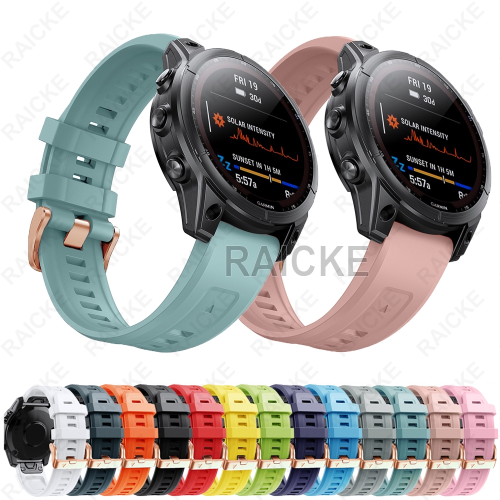 สายรัดซิลิโคนอ่อนนุ่ม Quick Fit ขนาด 20 มม. สําหรับ Garmin Fenix 8 43 มม. / 7s pro / 6S pro / 5S Plus