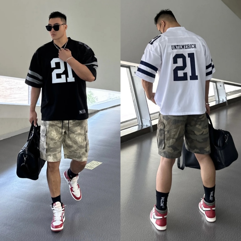 BECoolMan เสื้อฟุตบอลชาย ลำลองใส่สบาย รุ่นเดียวกันทั้งชายและหญิง สไตล์สปอร์ต