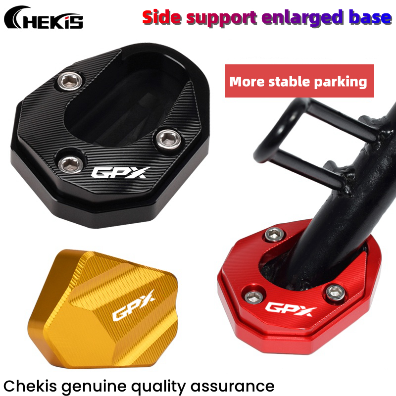Chekis ดัดแปลงด้านข้างสนับสนุนขยายฐานด้านข้างแผ่นกว้างขึ้น,เสริมบล็อกอุปกรณ์เสริมสําหรับ SYM GPX DRO