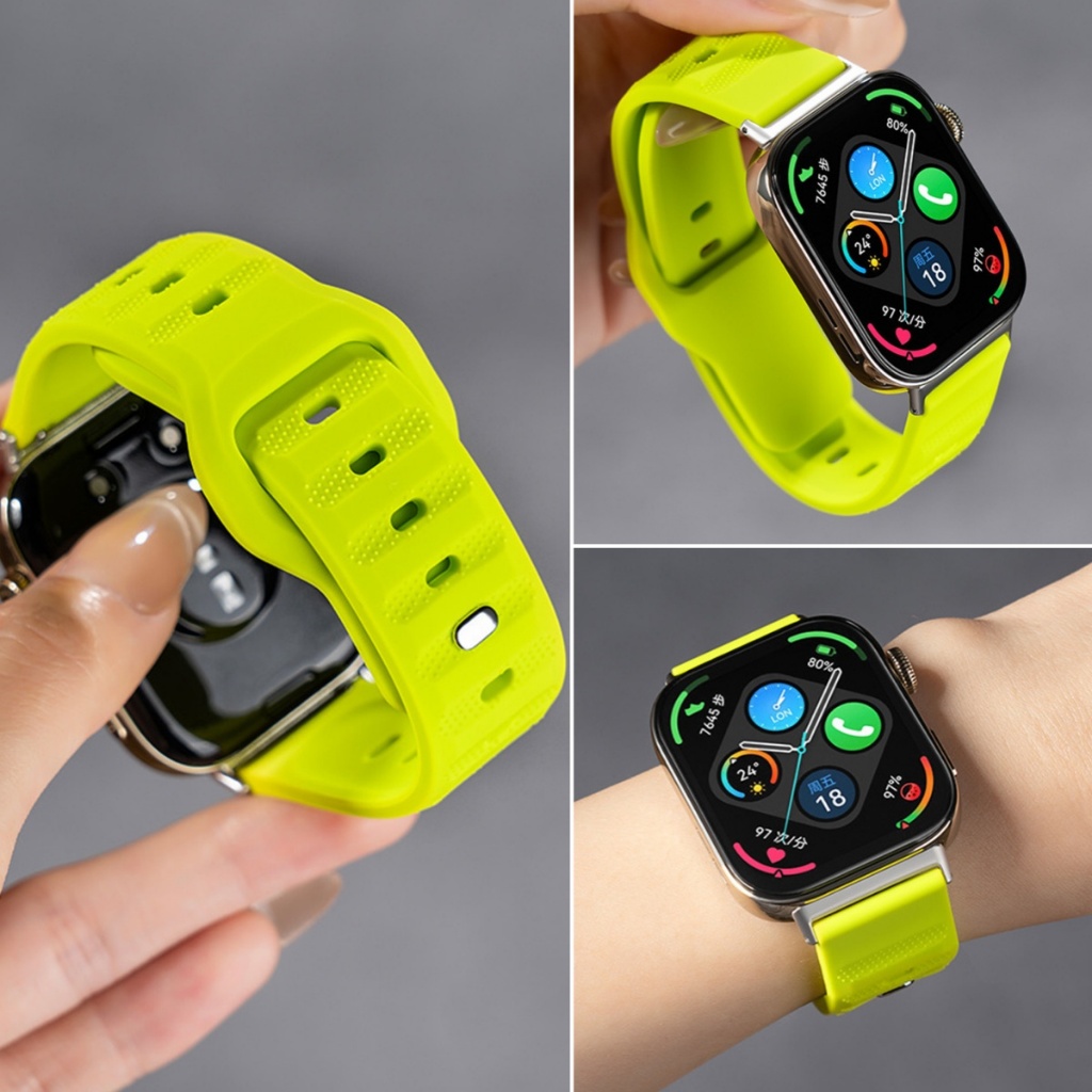 Huawei Watch Fit 4 Wave กีฬาสายรัดซิลิโคนสําหรับ Huawei Fit3 สร้อยข้อมือสําหรับ Fit4 pro อุปกรณ์เสริมสมาร์ทวอทช์ระบายอากาศ