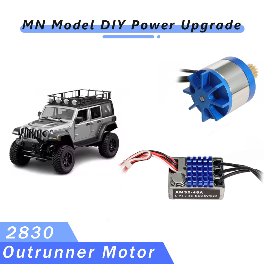 สําหรับ MN128 1/12 RC Crawler 2830 2400KV Outrunner มอเตอร์ไร้แปรง AM32 45A ESC สําหรับรถยนต์รุ่นของ