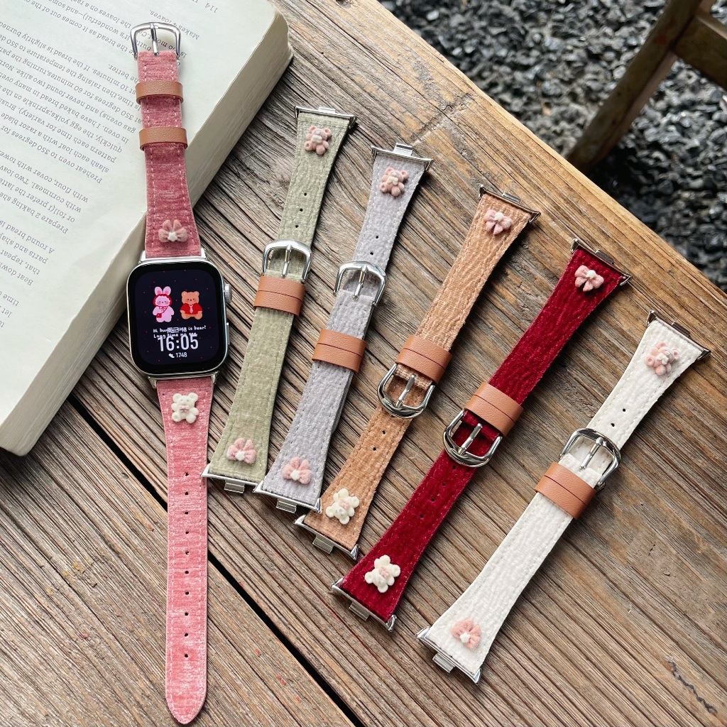 Leather Suede Watch Strap For Huawei watch Fit 4 สาย Huawei watch Fit 4 Pro สายนาฬิกา Leather สาย Hu
