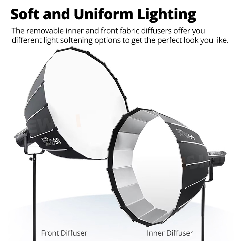 Triopo 60 ซม.70 ซม.90 ซม.120 ซม.Palobolic Softbox Bowens Mount สําหรับ Sokani X100 COLBOR Godox Apture LED Video Light vs Godox QR-P