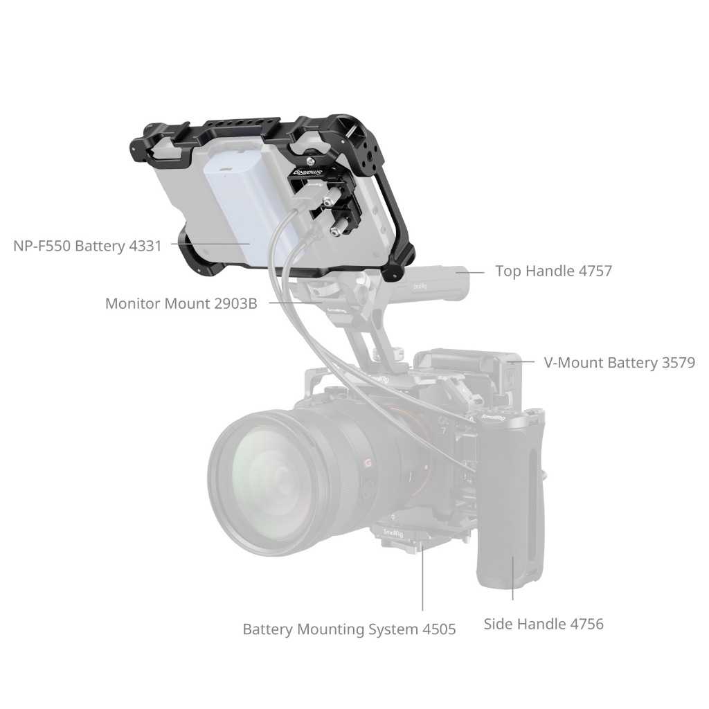 Smallrig Monitor Cage Kit สําหรับ Atomos Shinobi II #5030