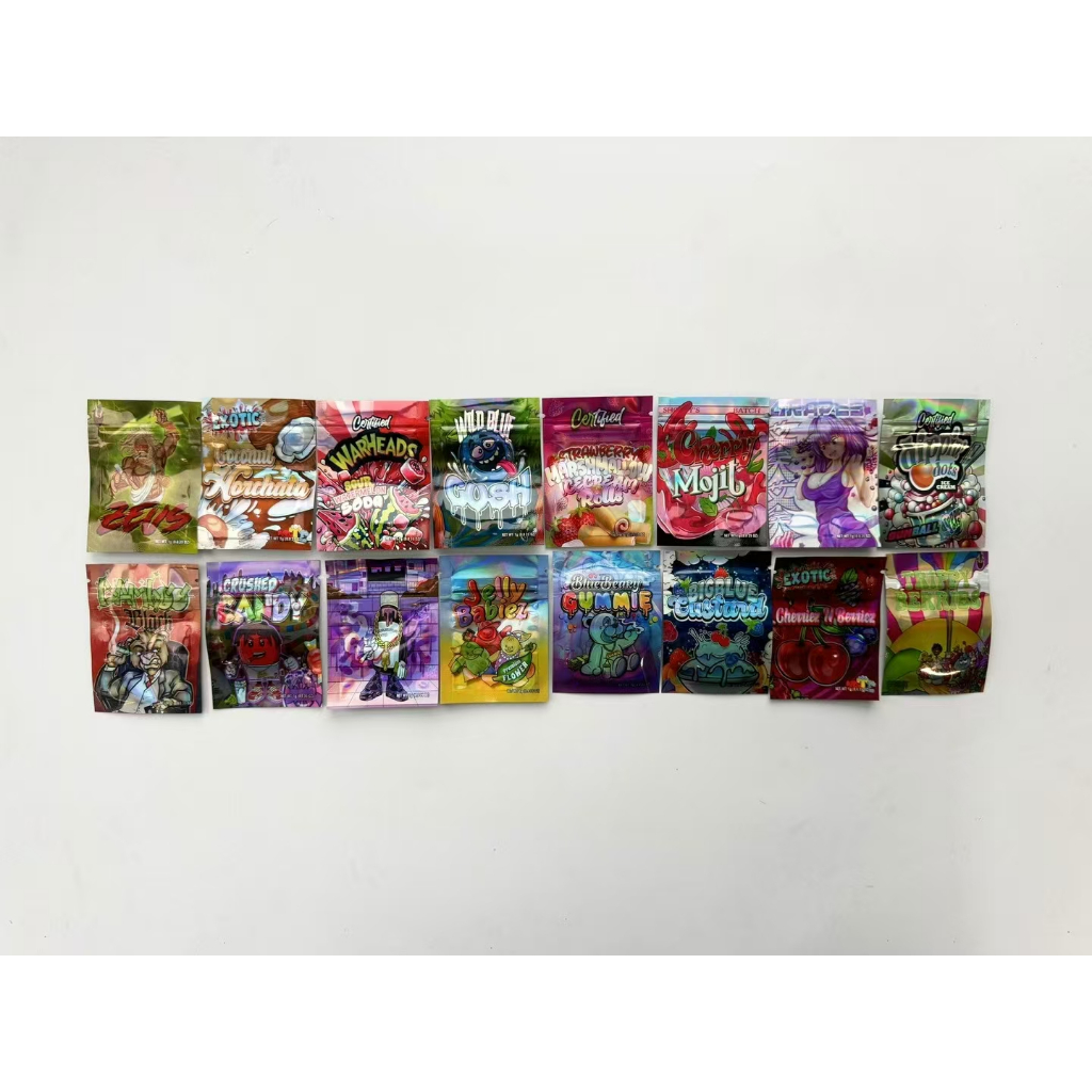ถุงหมากฝรั่งลูกอมการ์ตูน 100 ชิ้น ไอคอน ziplock selig ถุงของขวัญ 16 รูปแบบผสม
