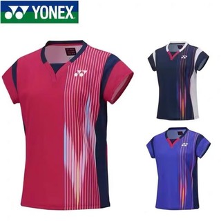 โยเน็กซ์ เสื้อแบดมินตันชุดแข่งขันแขนสั้นแห้งเร็วเสื้อเทนนิส