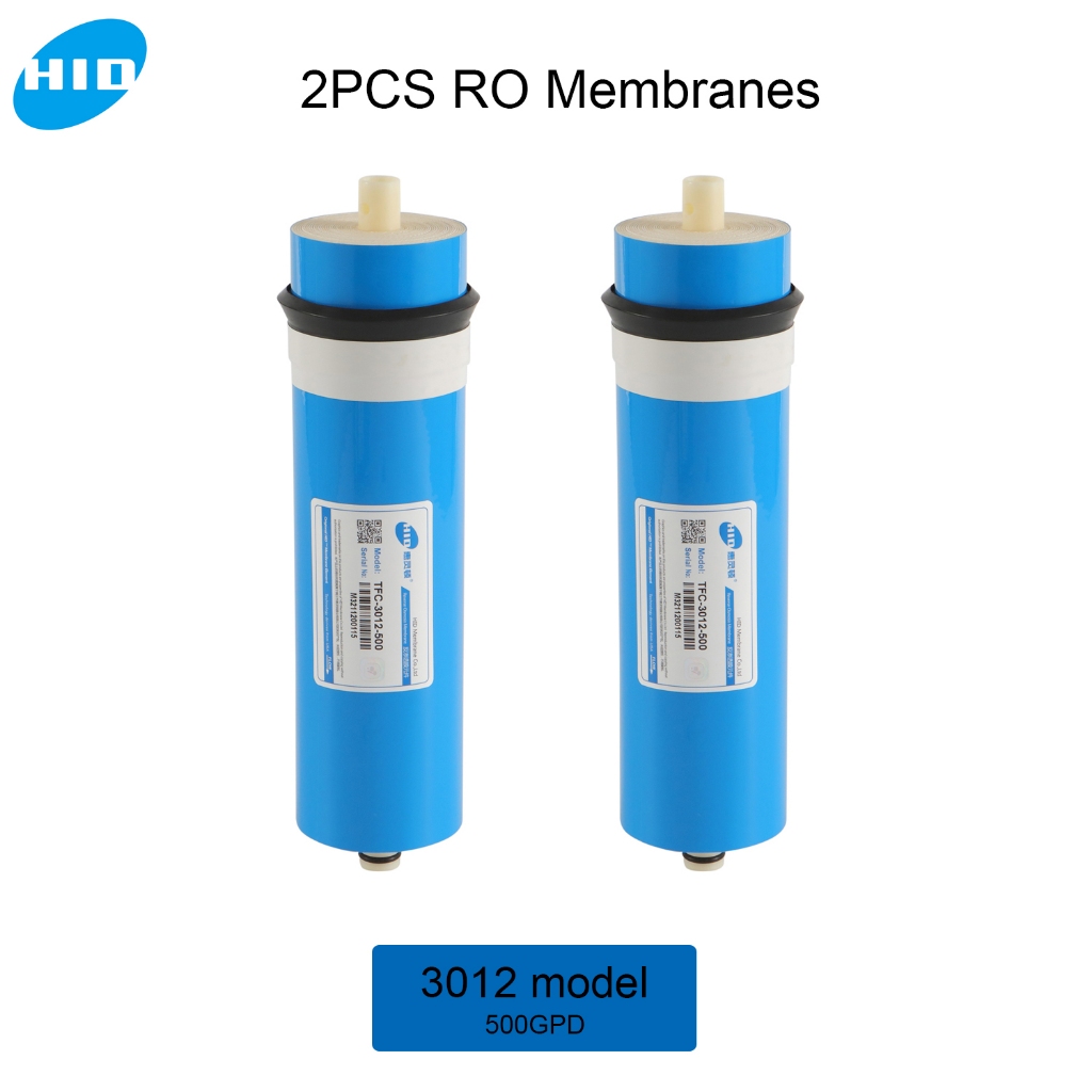 HID 500gpd RO เมมเบรน 2 ชิ้น 3012 500 GPD Reverse Osmosis Universal เปลี่ยนเมมเบรน