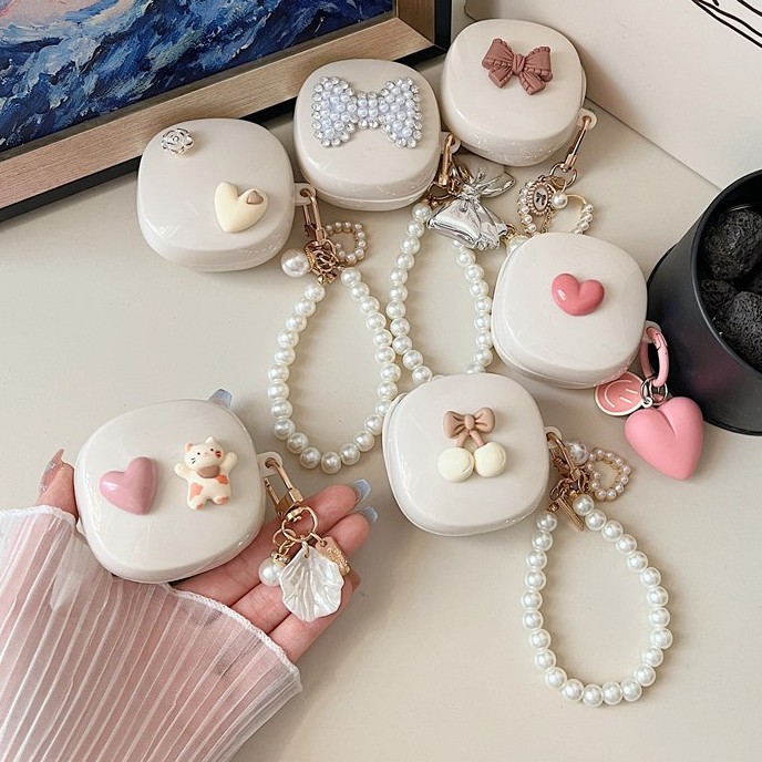 Ins สําหรับ Baseus Bowie E19/e16 กรณีการ์ตูนน่ารักพวงกุญแจจี้ซิลิโคนหูฟังสําหรับ Baseus e16 ฝาครอบ