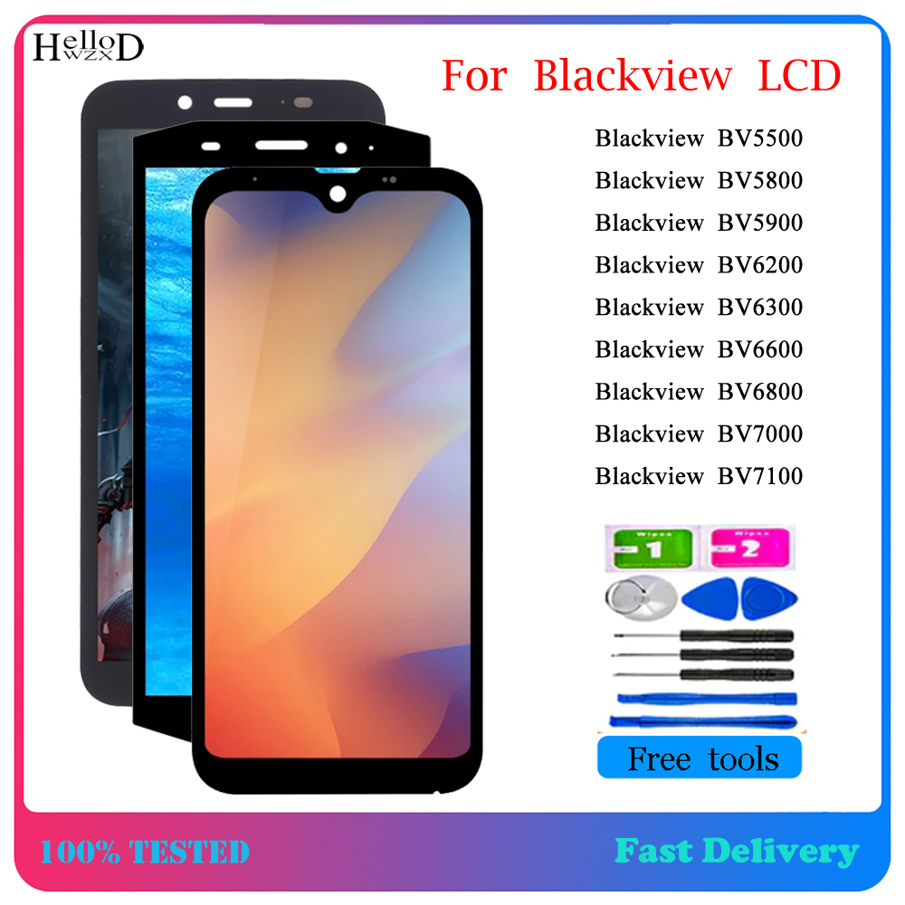 LCD สําหรับ BlackView BV5500 BV5800 BV5800 Pro BV5900 BV5900 Pro BV5900 Plus BV6100 BV6200 BV6300 BV