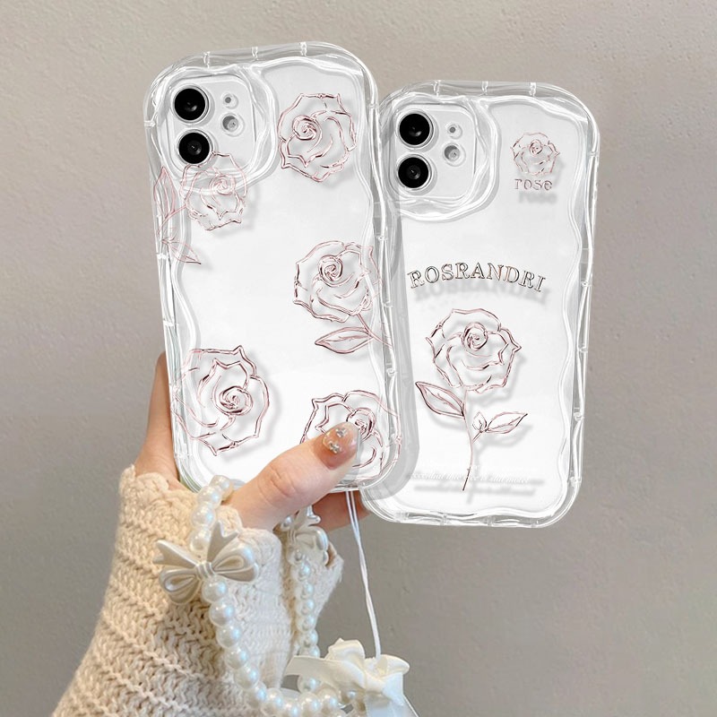 RoseปลอกสําหรับOPPO A15S A7 A5S A12E A3S A5 A9 A35 A54S A16S A16K A17K A1K A36 A76 A52 A92 A72 A57 A