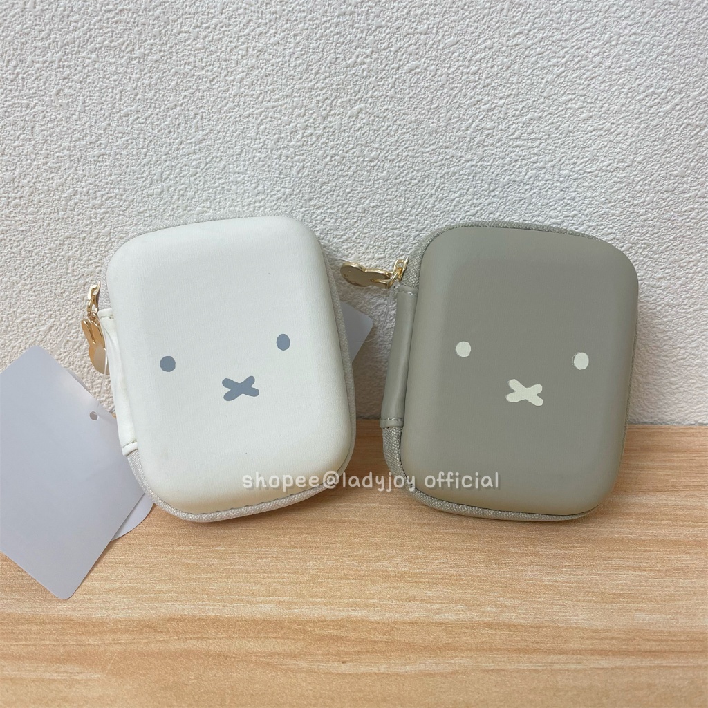ญี่ปุ่น มิฟฟี่ กระต่ายถุงเก็บการ์ตูนน่ารักลิปสติกกระเป๋าเครื่องสําอางกล่องแข็งป้องกันอุปกรณ์เสริมแบบพกพาหูฟังกระเป๋า