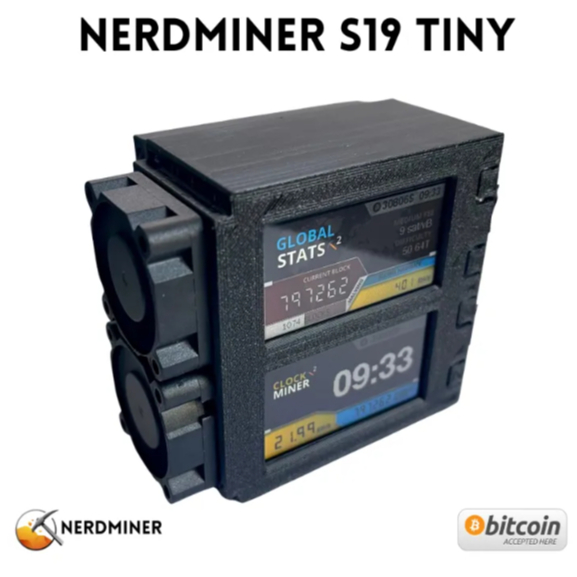 NerdMiner V2 Plus 78KH/S*2 หน้าจอคู่ S19mini BTC SHA256 Solo Lottery Miner Bitcoin Nerd Miner T-Disp