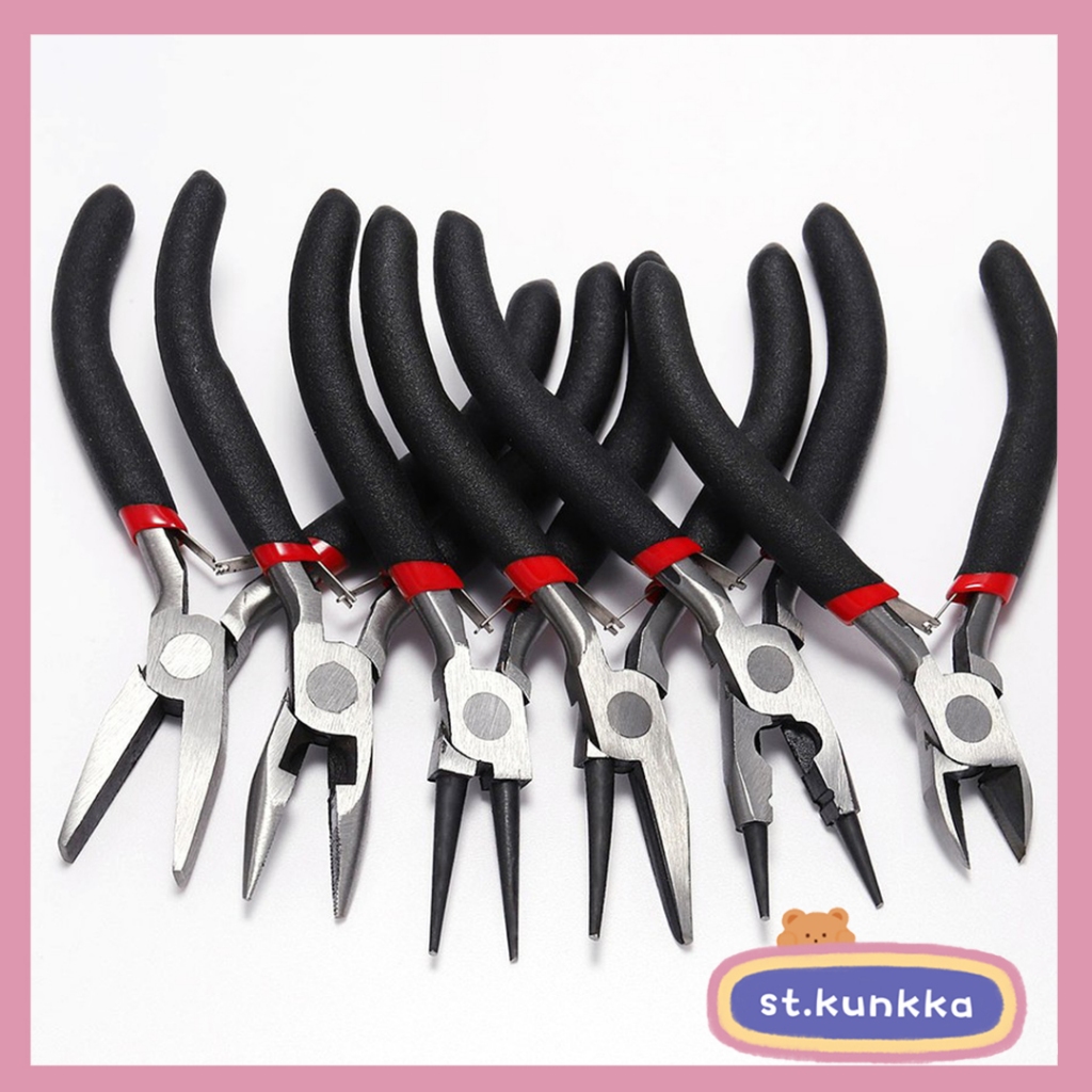 St.kunkka การรวมกันของคีม คีมตัดลวด คีมเหล็กคาร์บอนสําหรับตัดเครื่องประดับ