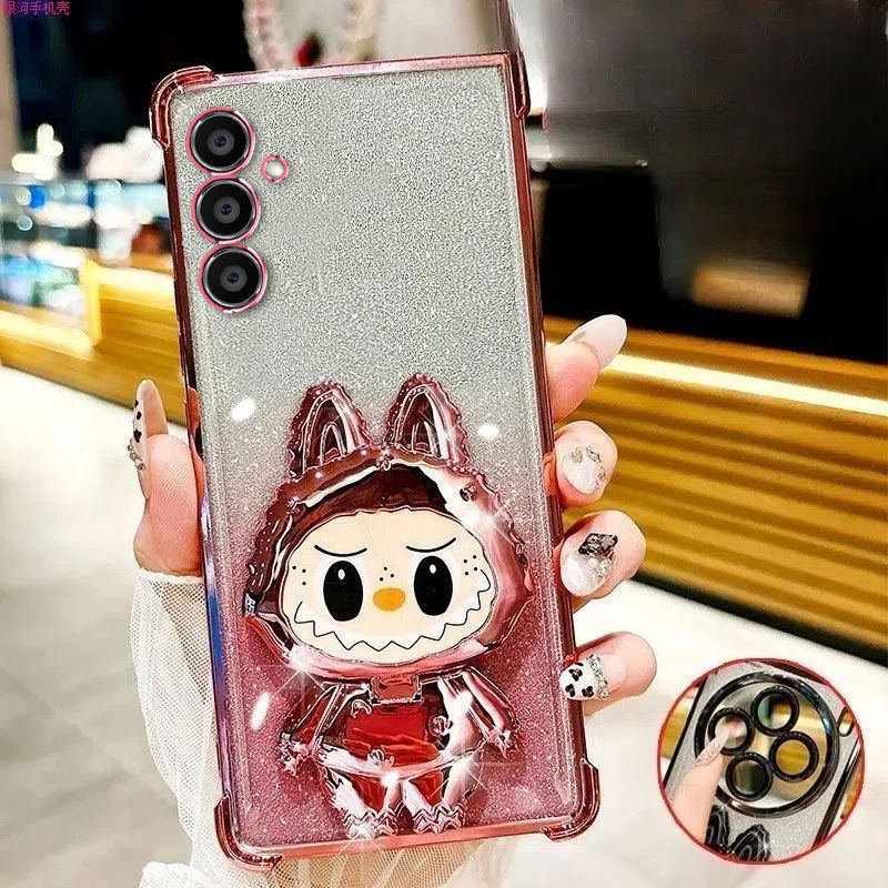 เคส SAMSUNG A17 A07 A56 A36 A16 A06 A55 A35 A25 A15 A05S A24 A14 A54 A34 A13 A04S A23 A53 5g A32 A52 A52S A32 A33 A73 เคสโทรศัพท์สําหรับ พร้อมกระจกผู้ถือ