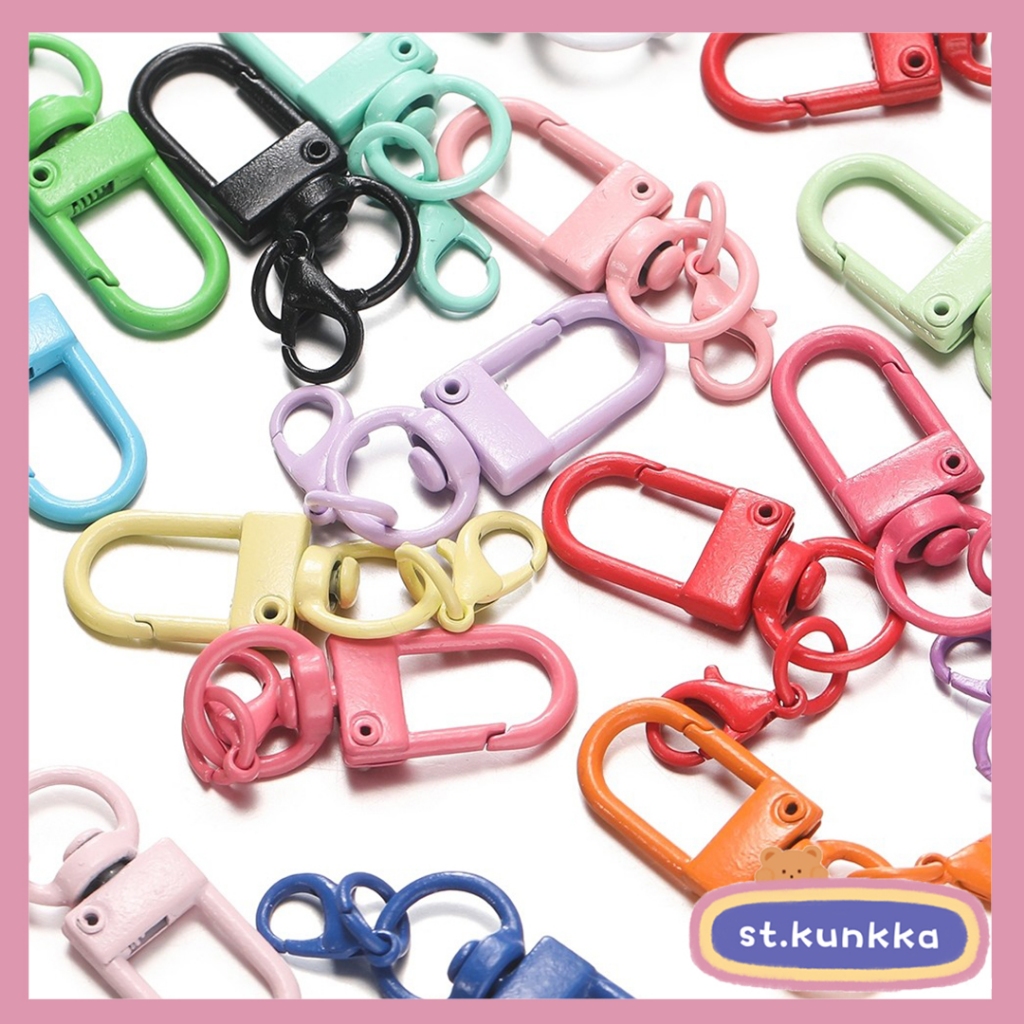 St.kunkka 14MM U-Shaped Hook Claw Hook สีสันกุ้งก้ามกรามหัวเข็มขัด Hook DIY พวงกุญแจจี้