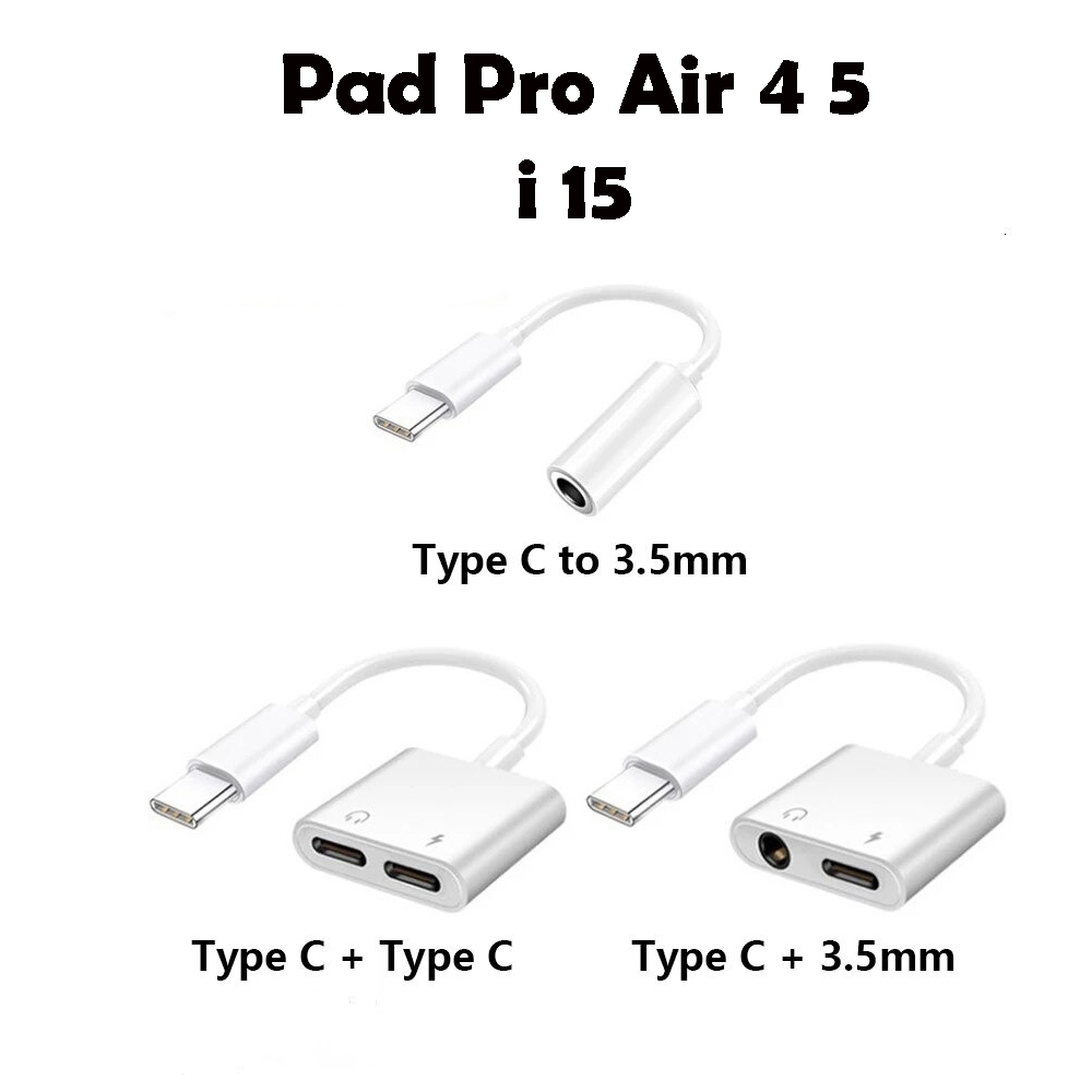 หางหนู USB Type c to Aux 3.5mm หัวแปลง type c สายแปลงหูฟังสำหรับ ไอแพด Pro, Air4 Air5 Mini6 ไอ15 15 