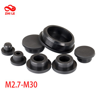 M2.7-m30 สีดําซีลหมวกสกรูยาง Fitting ปลั๊กซิลิโคนยาง Gromet ปลั๊กรู Plugger ฝาครอบรอบภายนอก Blanking End Cap